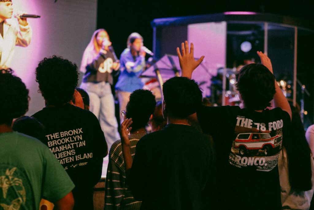 Youth singing.